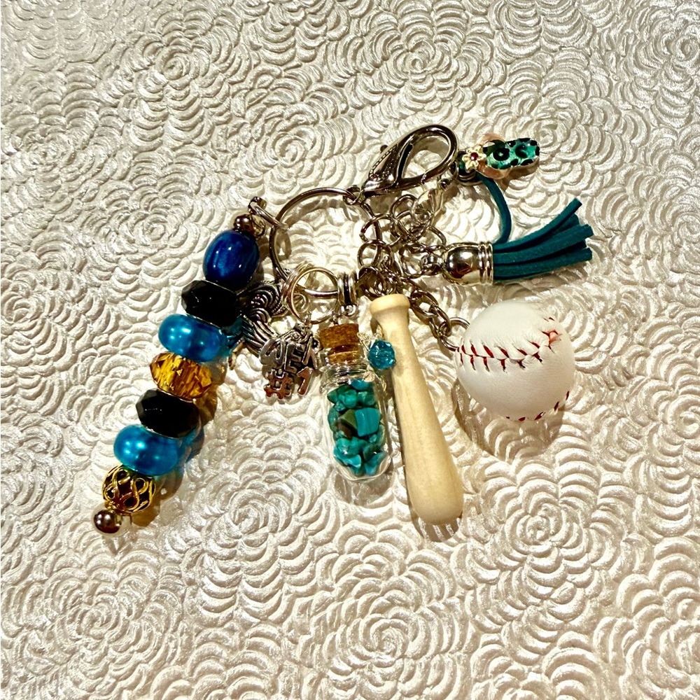 Coastal Carolina University Inspired Beaded Keychain Bag Charms Chanticleers